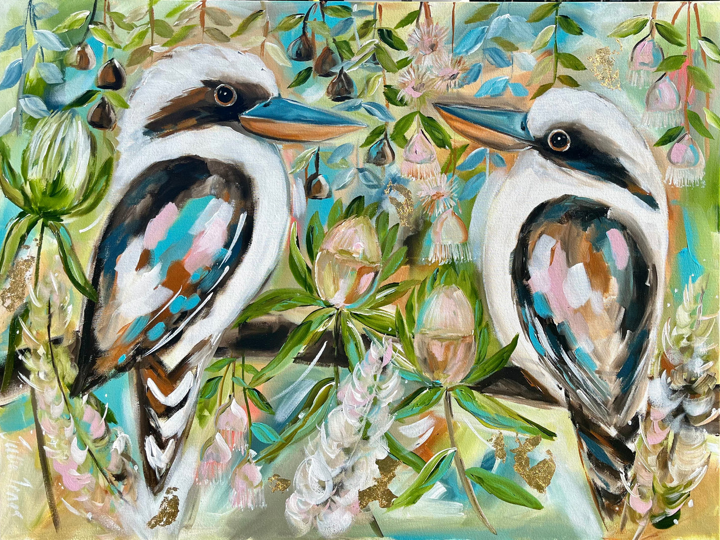 Kookaburras in Autumn 1.2x900 - Original Artwork - Available by Commission