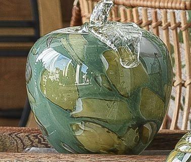 Recycled Glass green apple