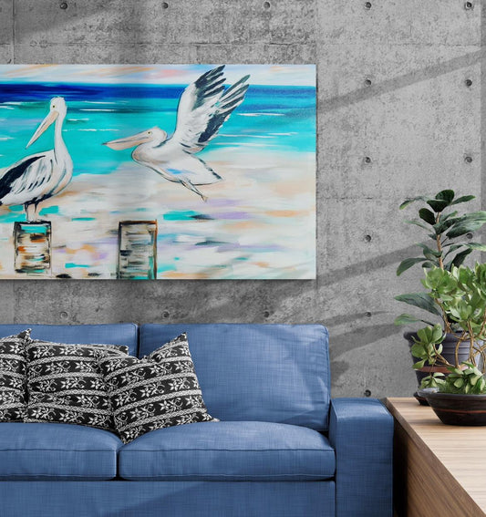Pelicans Point - 1.3x900 - Available by Commission