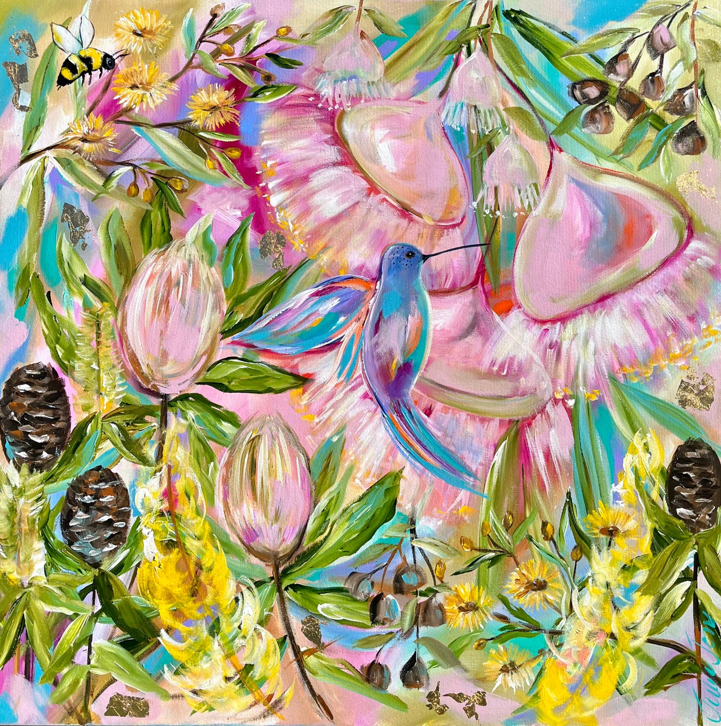 Fluttering Hummingbird - 1mx1m
