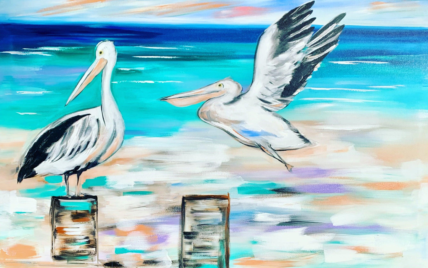 Pelicans Point - 1.3x900 - Available by Commission