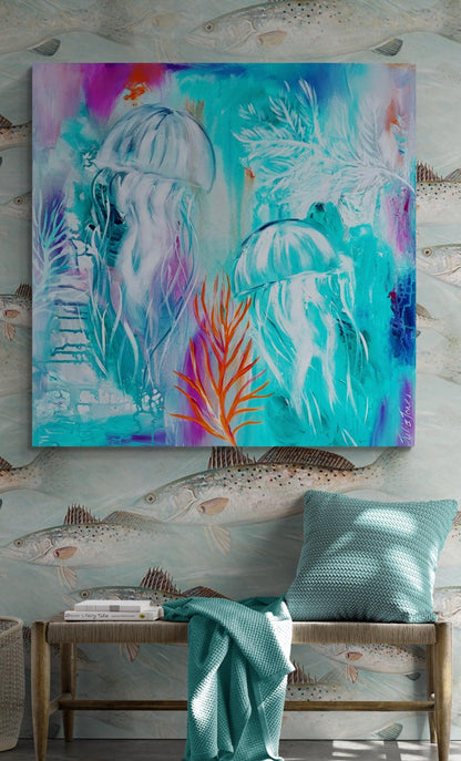 Jelly Fish - floating free - Julia Jones Art