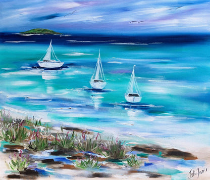 Sailing - Whitsunday Sails - Julia Jones Art