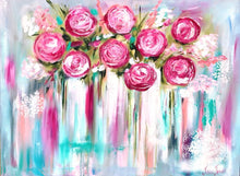 Load image into Gallery viewer, Pops of pink and white - 1.2 x 900 - Original Artwork - Available by Commission
