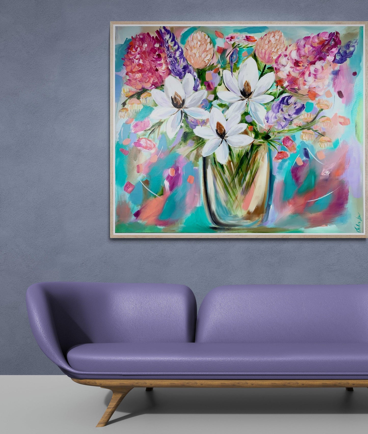 Flowers of Pure love - 1.2 x 1m - Original Artwork - Available by Commission