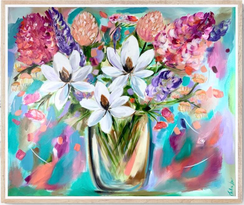 Flowers of Pure love - 1.2 x 1m - Original Artwork - Available by Commission