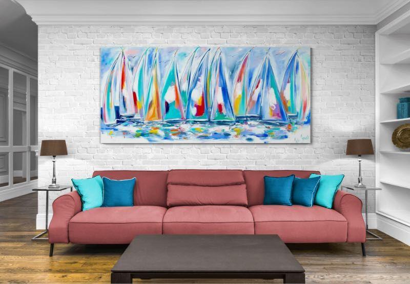 Sailing Discovery - 2m x 900 - Original Artwork - Available by Commission