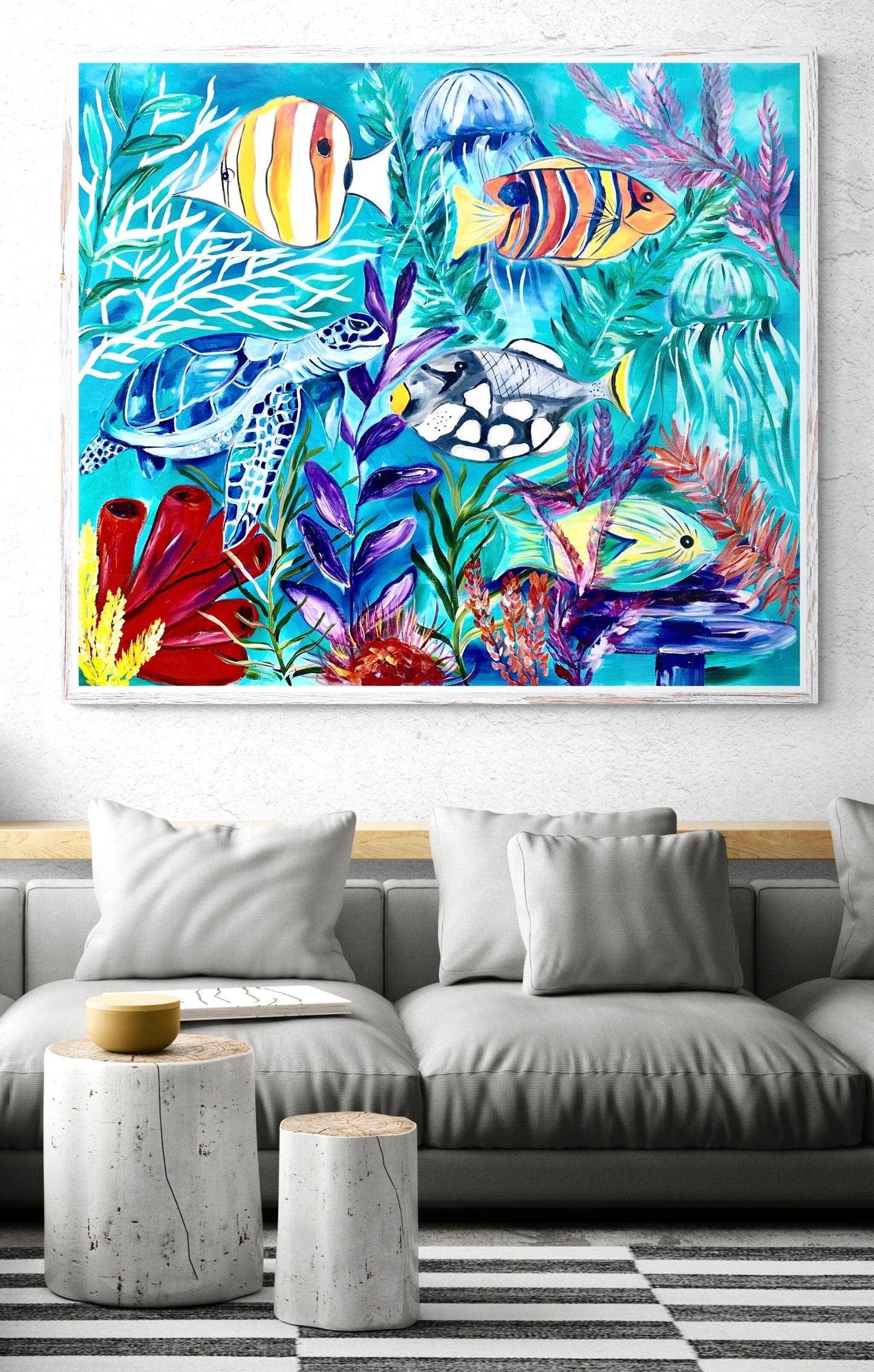 From the Reef - 1.4 x 1.2 - Original Artwork - Available by Commission