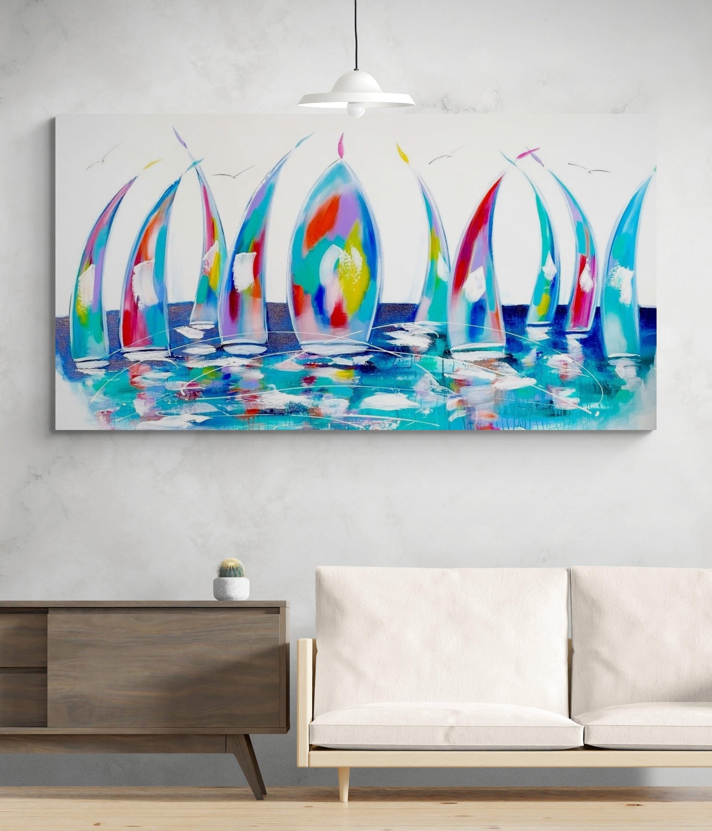 Capture the ocean breezes in the Sails -1.5 x 1m - Original Artwork - Available by Commission
