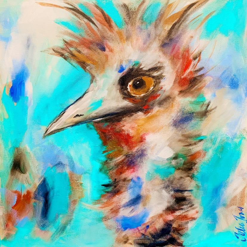 Birds - Emu Aussie Icon - Julia Jones Art