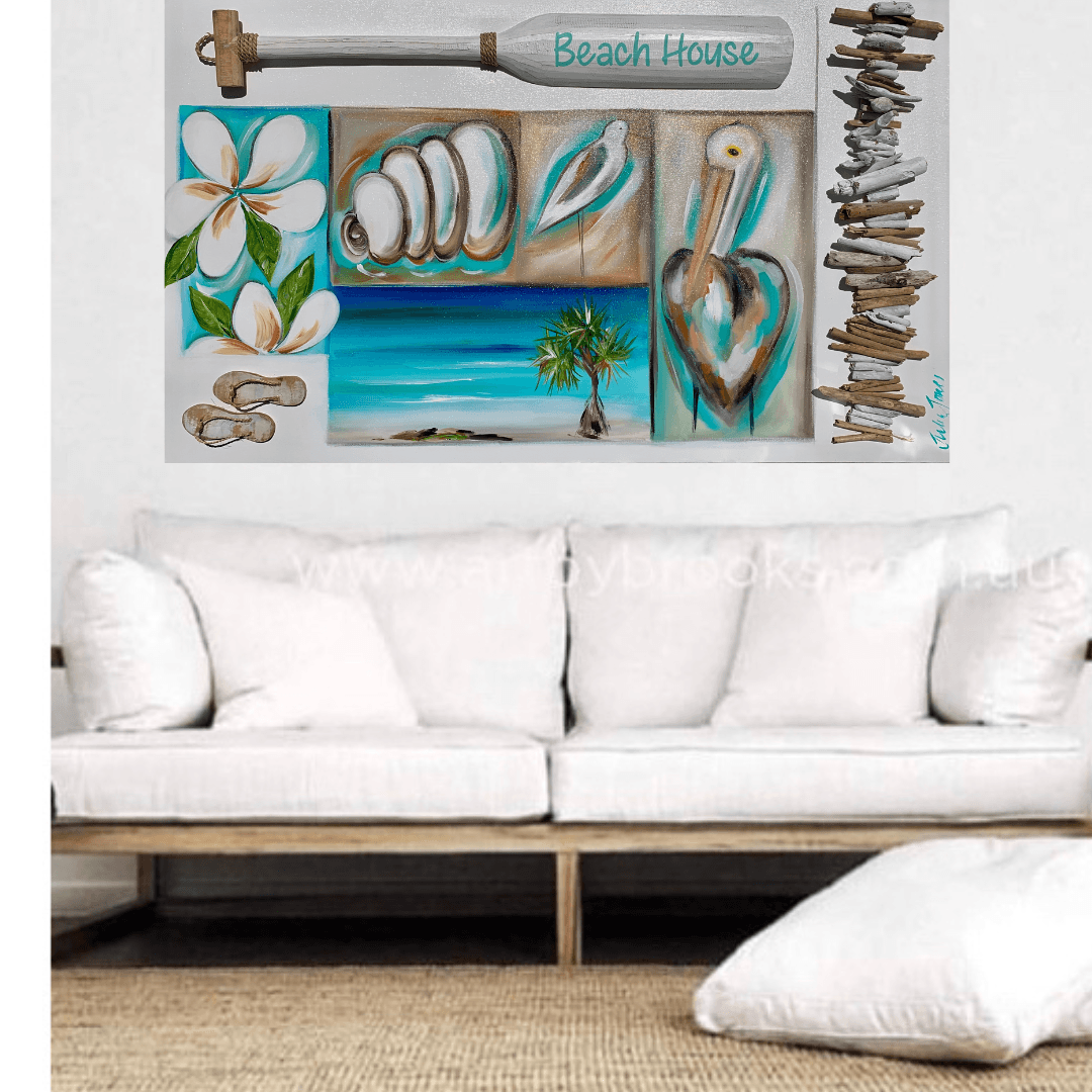 Rustic Beach House 3D- 1.5x900 - Original Artwork - Available by Commision