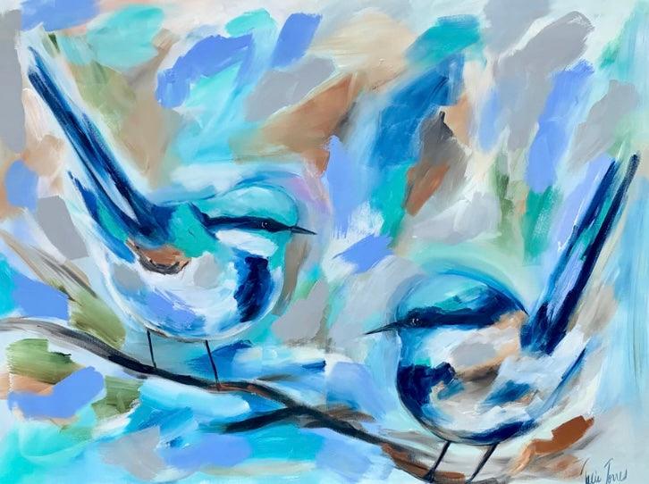 My sweet blue wren - 1.2 x 900 - Original Artwork - Available by Commission