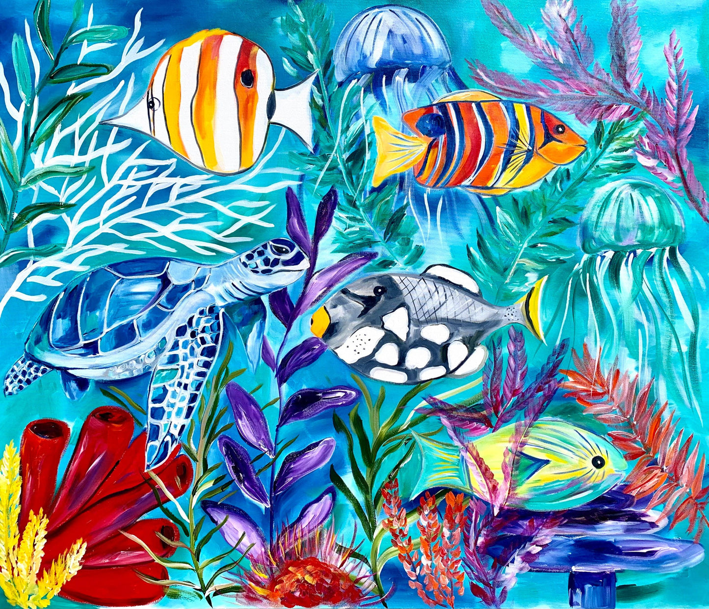 From the Reef - 1.4 x 1.2 - Original Artwork - Available by Commission