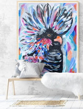 Load image into Gallery viewer, Crested Black Cockatoo - 1m x 800 - Original Artwork - Available by commission
