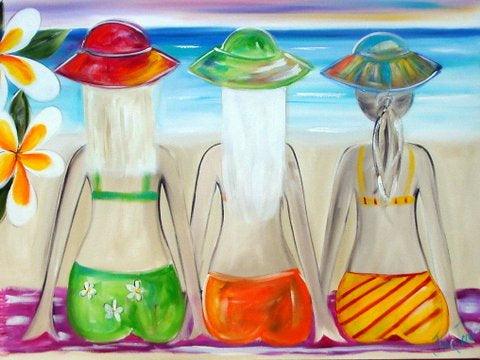 Beach Babes - 1.2 x 900 - Original Artwork - Available by Commission