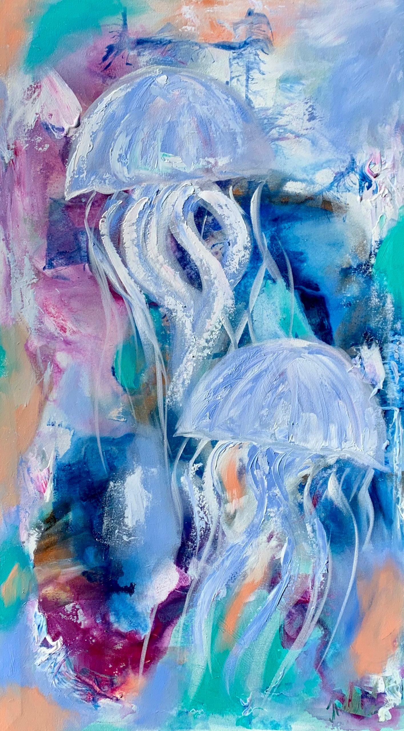 Jelly Fish underwater - 1.2 x 700 - Original Artwork - Available by Commission