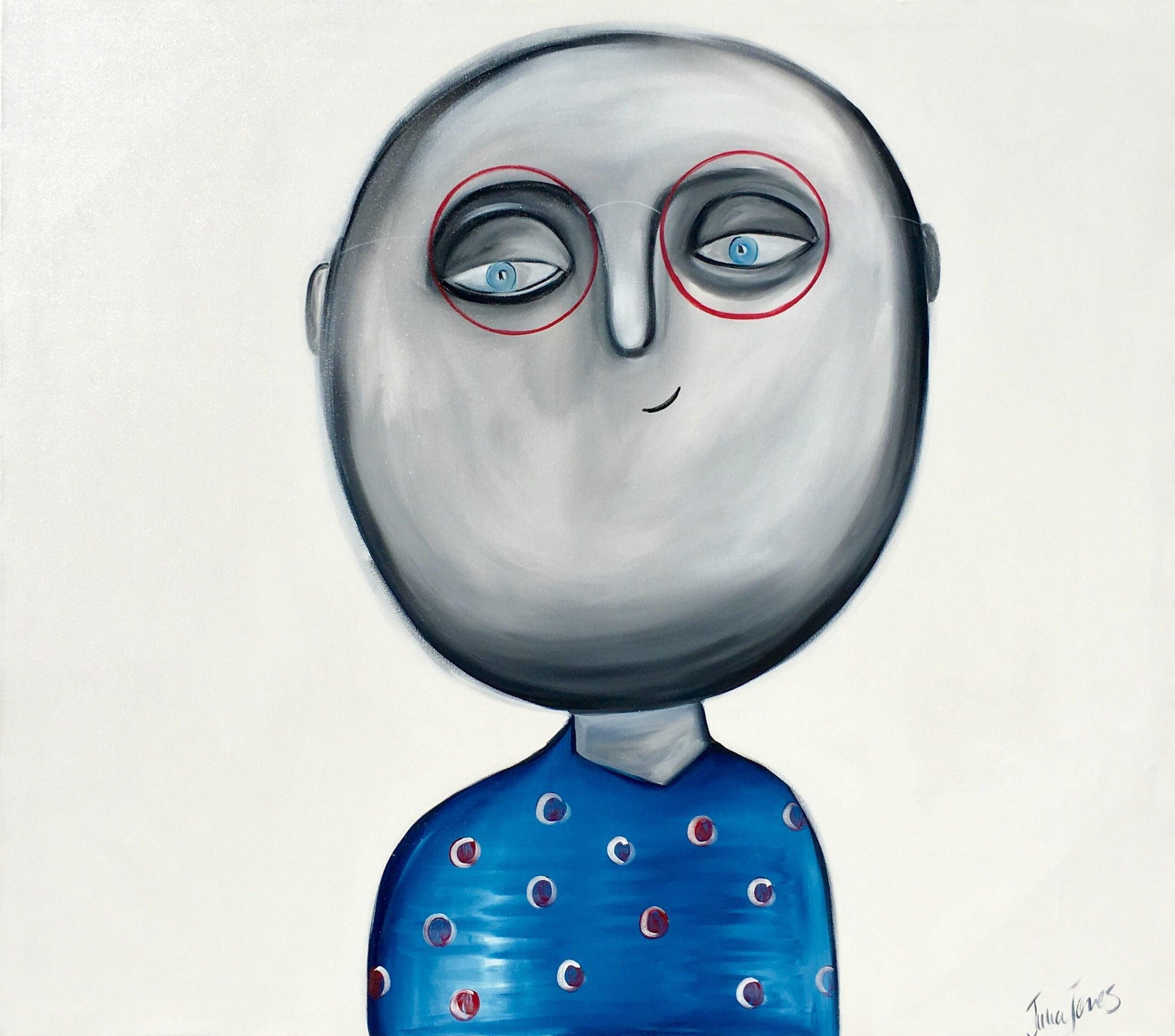 Expressionistic - Indifference Blue - Julia Jones Art