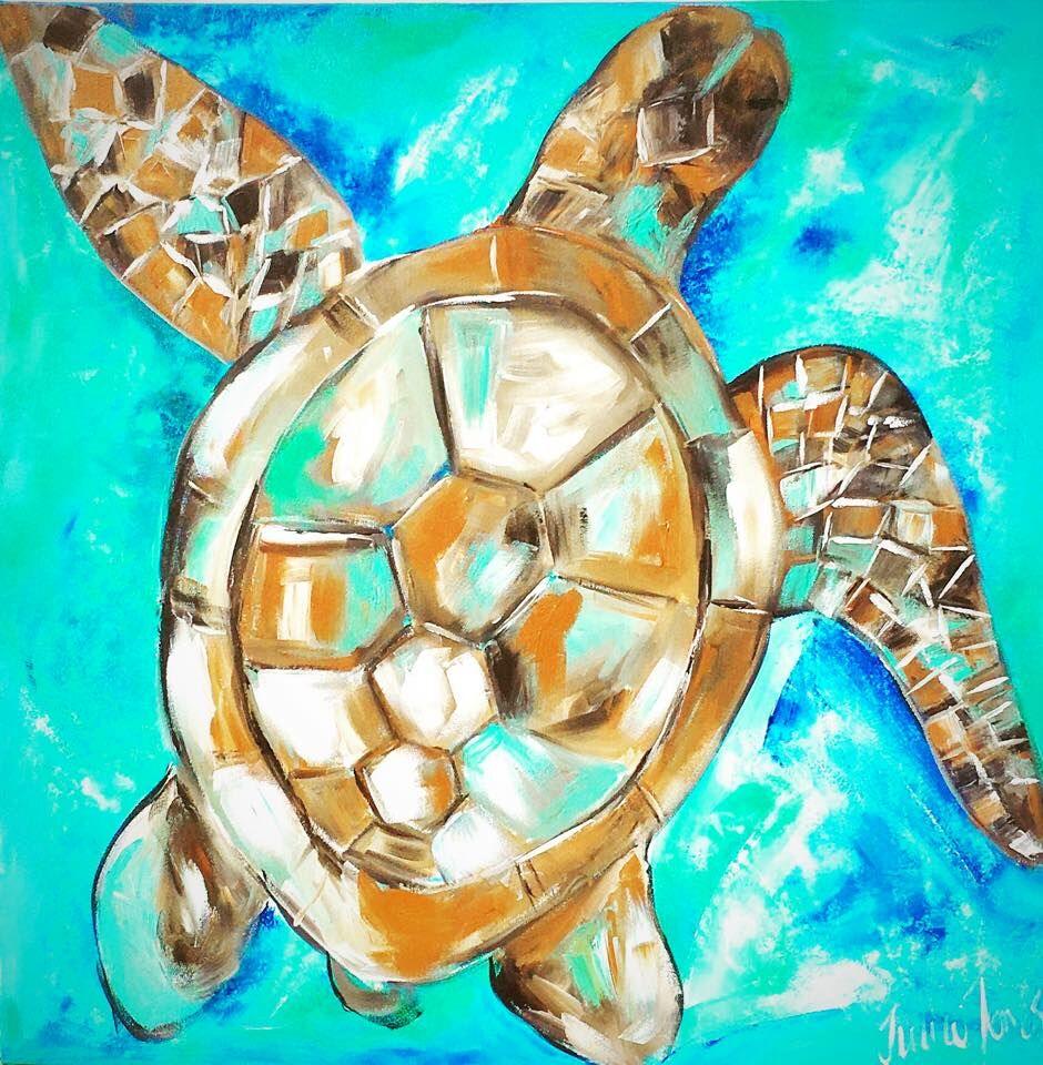 Turtle Just Cruisin 900 x 900 - Original Artwork - Available by commission