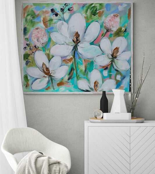 Flora- Floral Whisp - Julia Jones Art