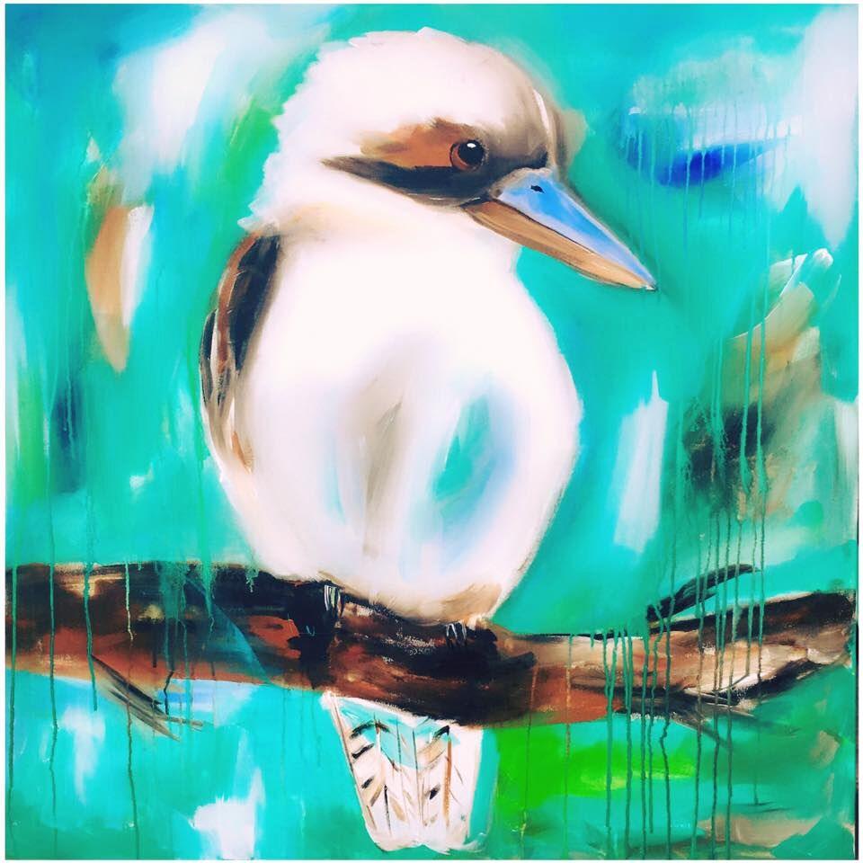 Striking a Kookaburra Pose - 900 x 900 - Original Artwork - Available by Commission