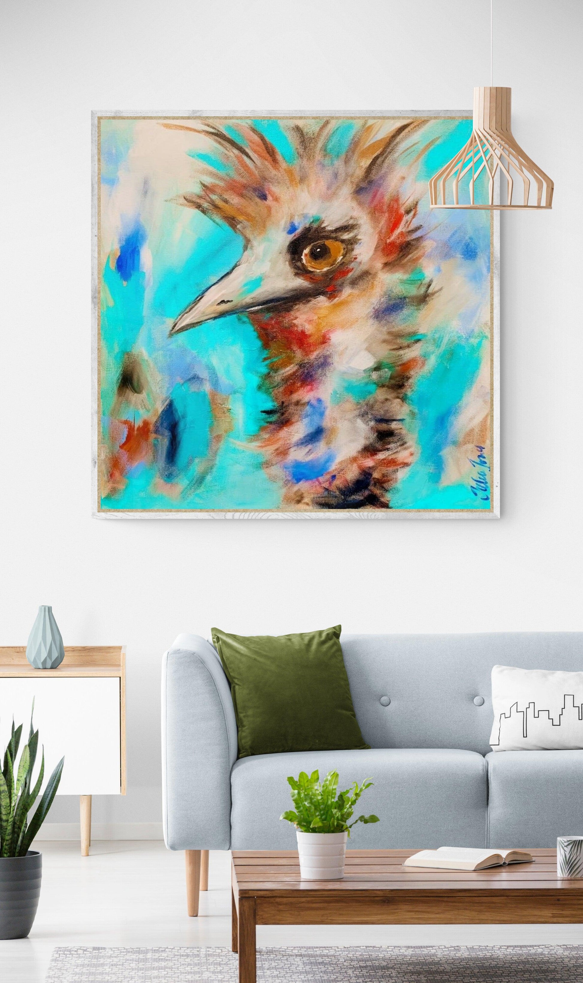 Birds - Emu Aussie Icon - Julia Jones Art