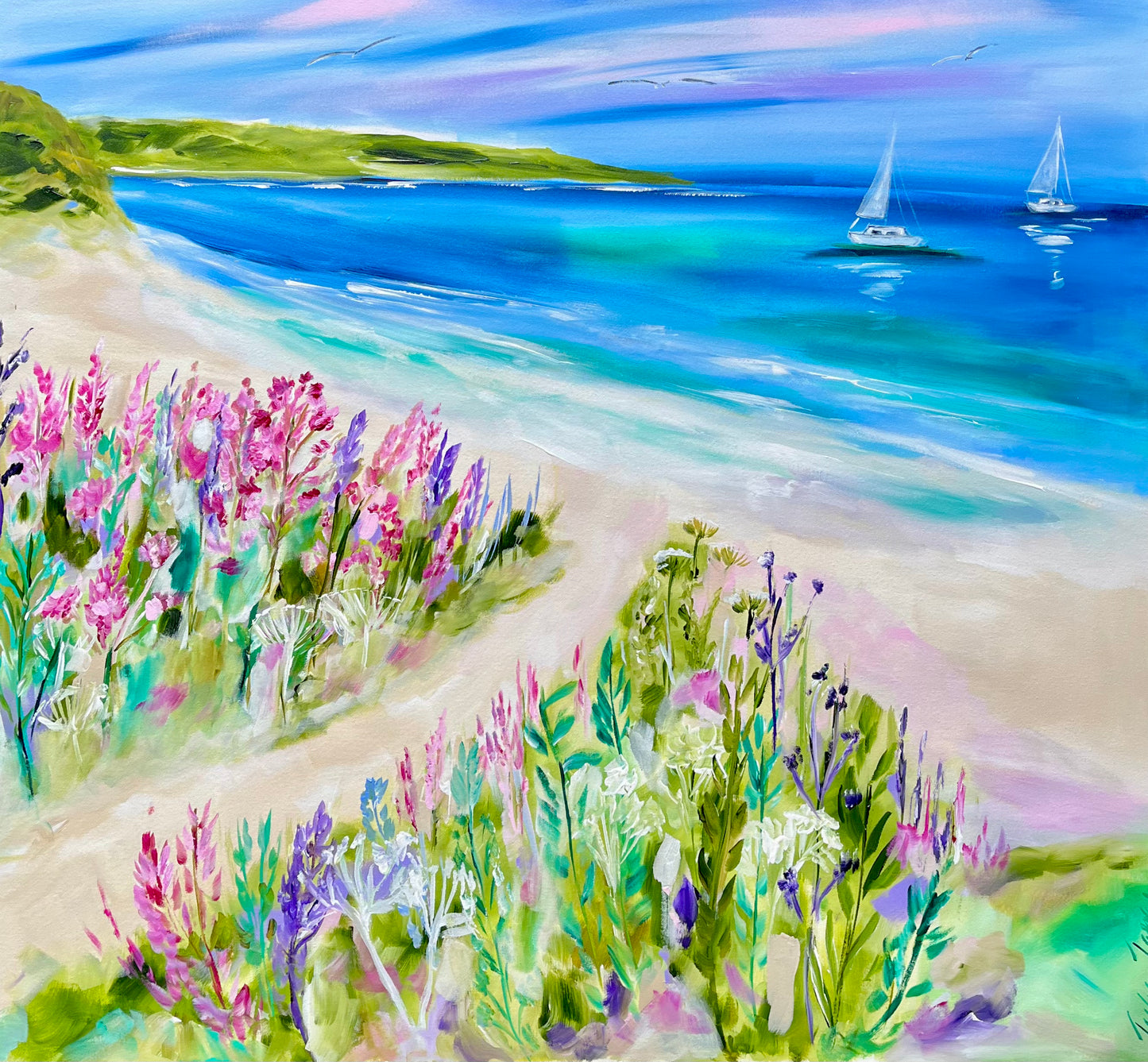 My Island Life -1.1x1m - Original Artwork - Available by Commission