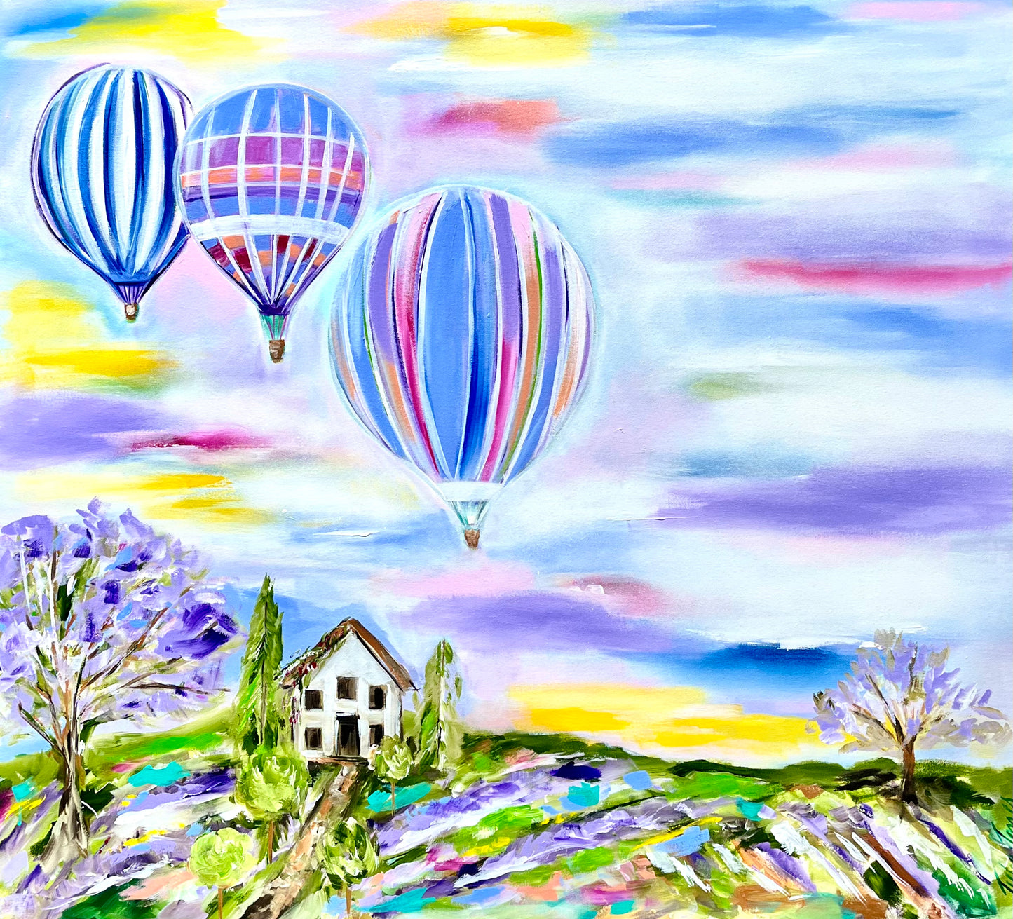 Ballooning - 1.1x1m - Original Artwork - Available by Commission