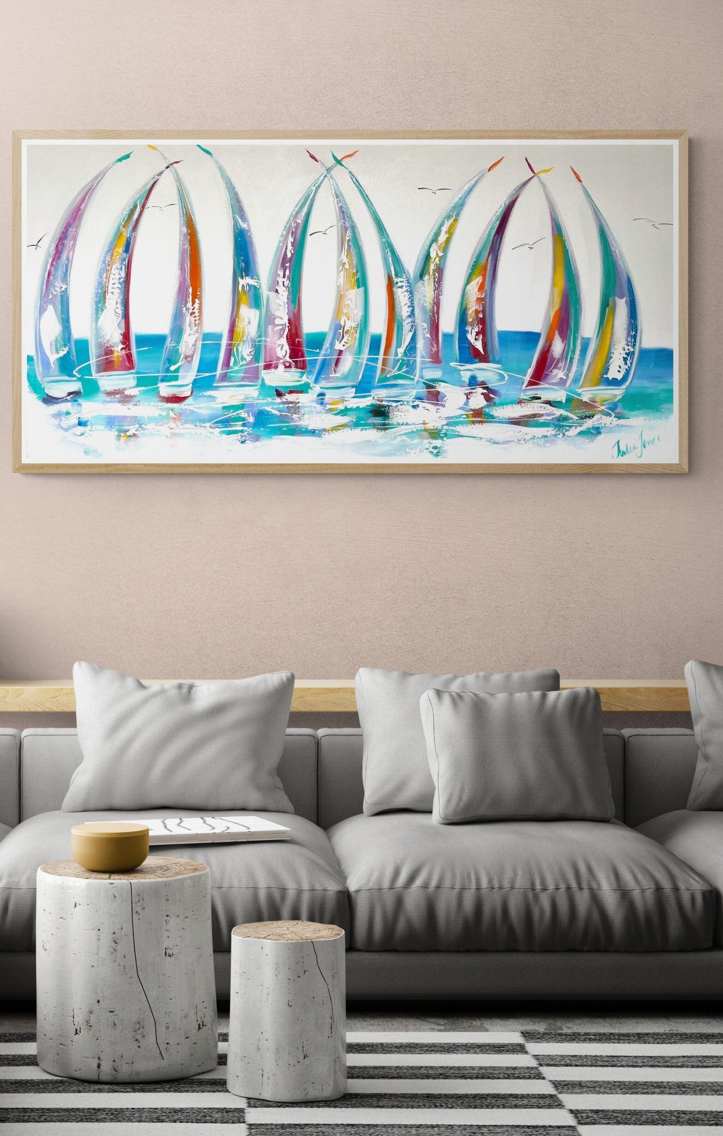 Sailing in a world of colour - 1.4x700 - Original Artwork - Available by Commission