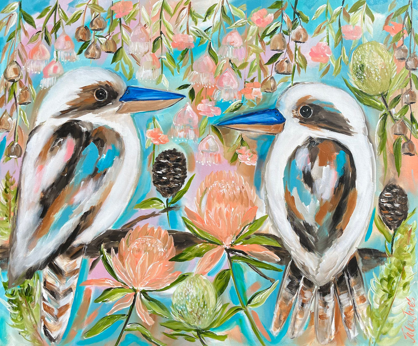 Kookaburra Bliss - 1.1x1 - Original Artwork - Available by commission