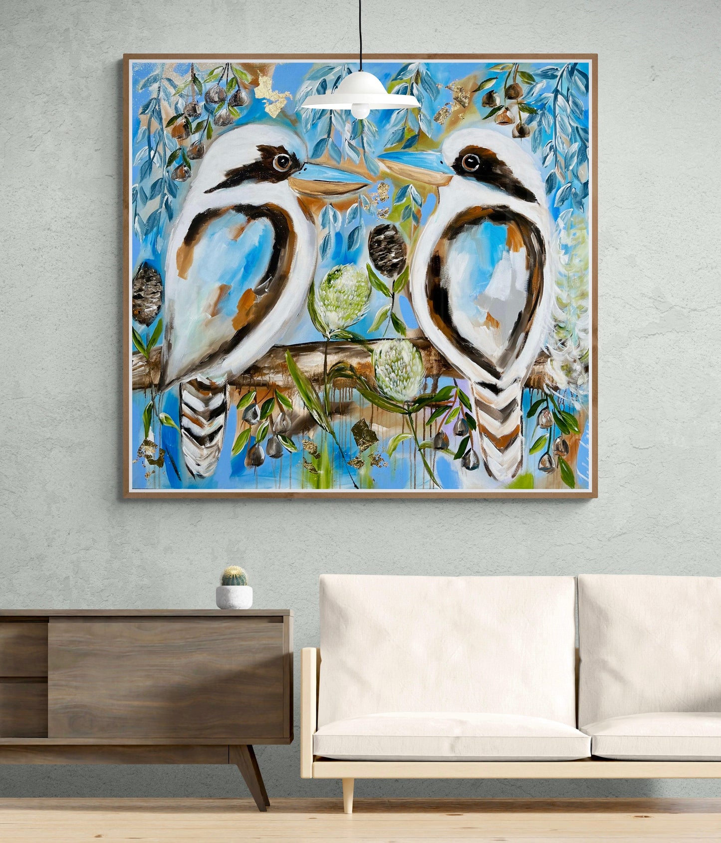 Blue Kookaburra - 1.1x1m -Original Artwork - Available by Commission