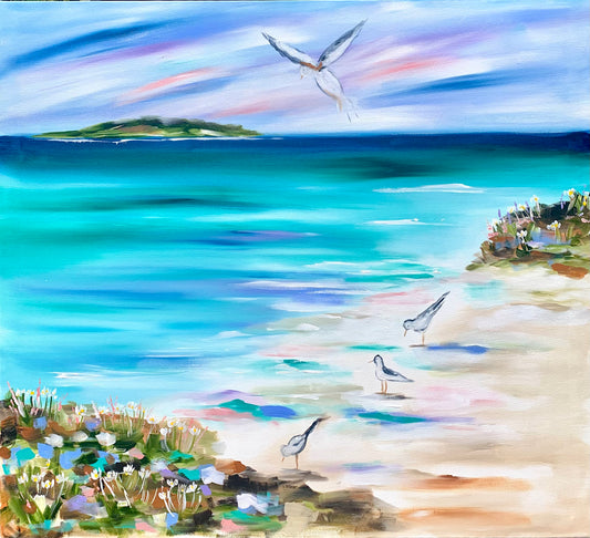 Beach Vibes - My heart is full with days at the beach - Julia Jones Art