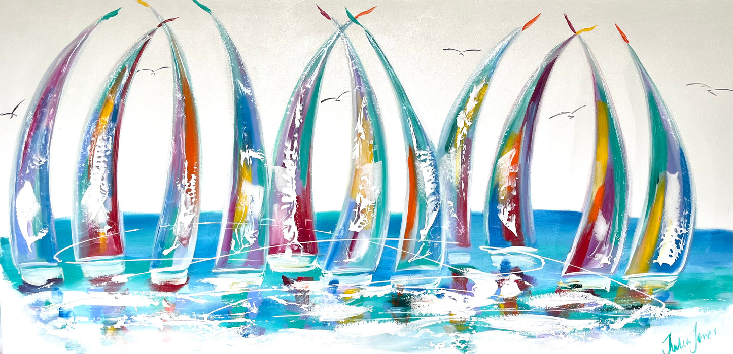 Sailing in a world of colour - 1.4x700 - Original Artwork - Available by Commission