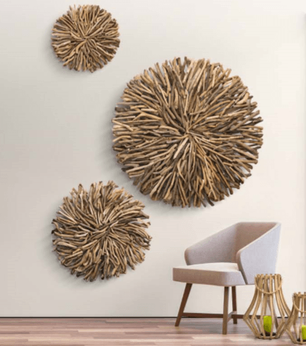 Homewares - Driftwood Round Wall Art