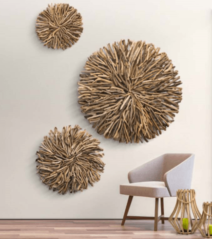 Beach House Homewares - Driftwood Round Wall Art